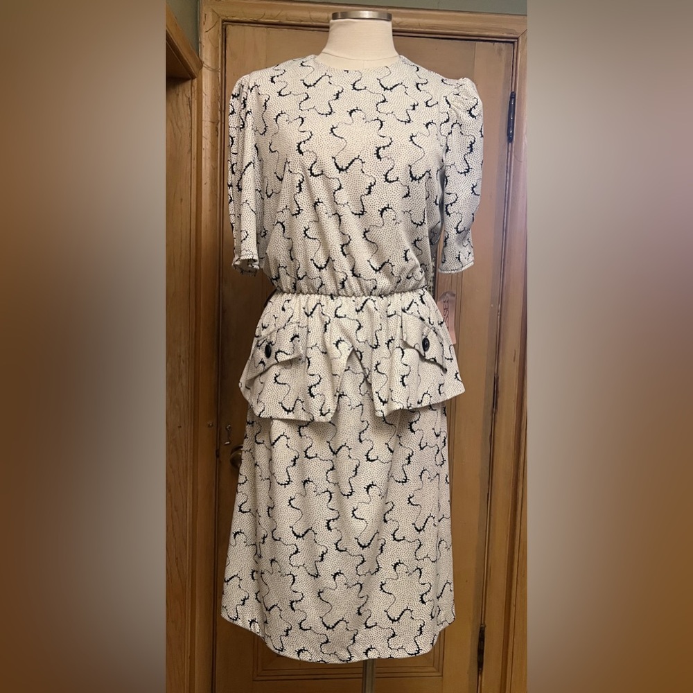 VINTAGE 80s dress SEARS 12 14
